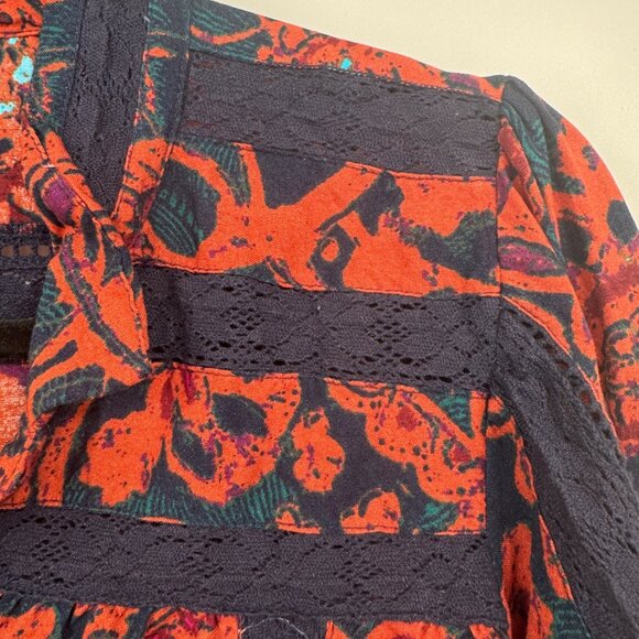 Jennifer Grace Top Women's Long sleeve Button Up Boho Style Size Large - Picture 3 of 10